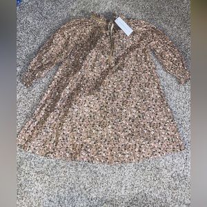 Toddler Girl Dress
Floral Beige Button Size 4T New Tags